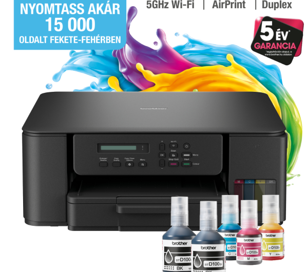 Brother DCPT530DW színes külső tintatartályos simatetős multifunkciós nyomtató