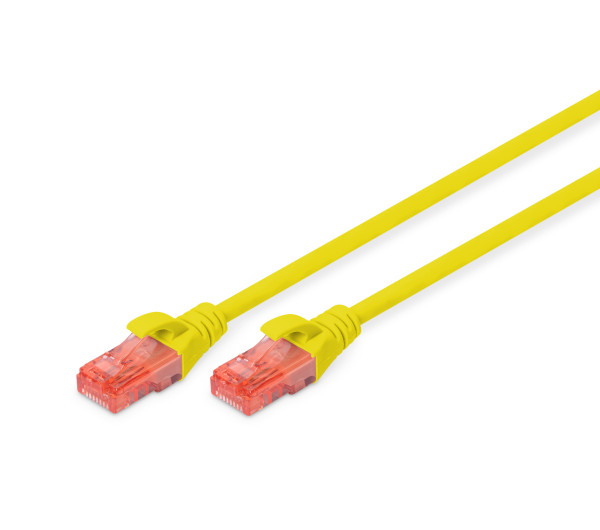 DIGITUS DK-1617-0025/Y Cat.6 U/UTP LSZH 0,25m sárga patch kábel