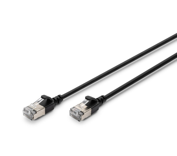 DIGITUS DK-1632-A-020S-BL Cat.6A F/FTP LSZH 2m fekete slim patch kábel
