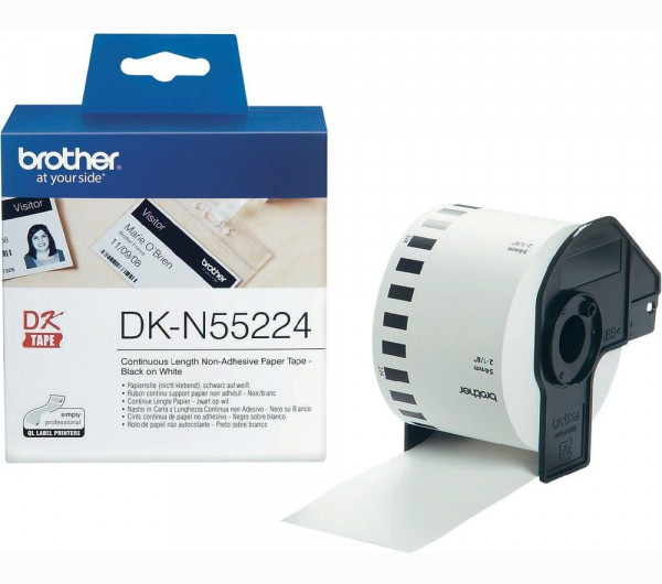 Brother DK-N55224 54 mm x 30,48 m fehér papírszalag tekercsben
