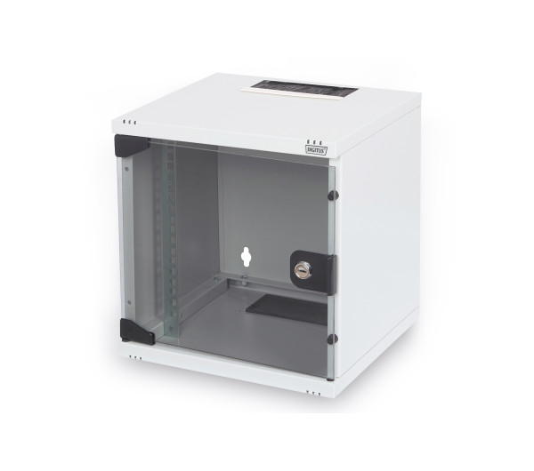 DIGITUS DN-10-05U-1 10" 6U 330x312x300mm üvegajtós szürke fali rack szekrény