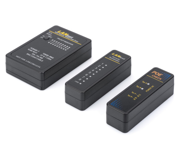 DIGITUS DN-14001-1 Hálózati (RJ45, BNC, PoE) kábel teszter