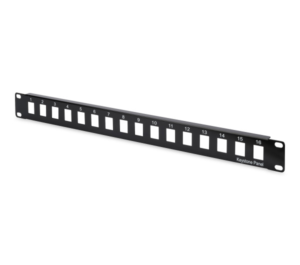 DIGITUS DN-91400 19" 1U 16port fekete moduláris üres patch panel