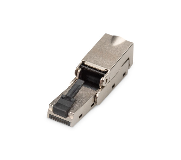 DIGITUS DN-93636 Szerszám nélkül közvetlenül szerelhető árnyékolt hajlítható dugó Cat.6A kábelekhez