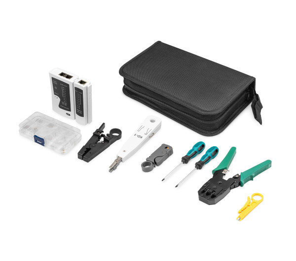 DIGITUS DN-94027 Hálózati szerszám készlet + teszter
