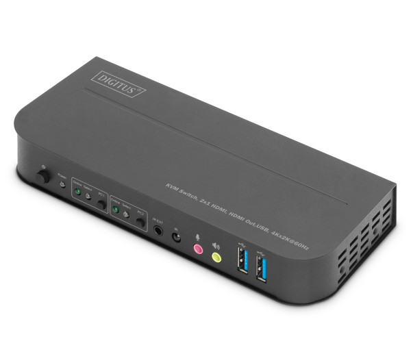 DIGITUS DS-12874 UHD 4K 60Hz 2 port HDMI KVM Switch