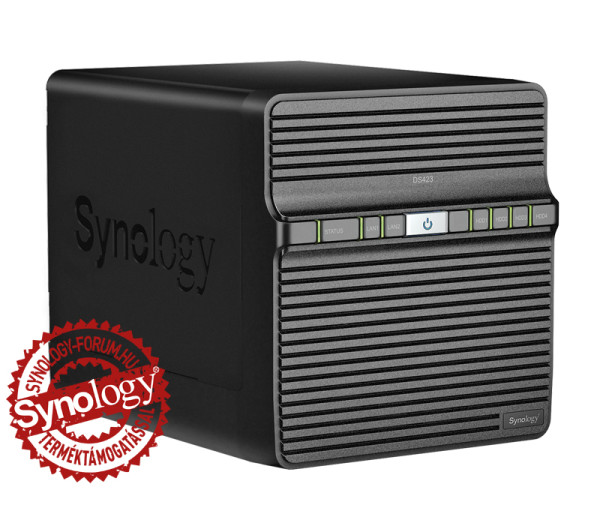 Synology DiskStation DS423 (2GB) 4x SSD/HDD lemezes NAS + regisztrációs kártya