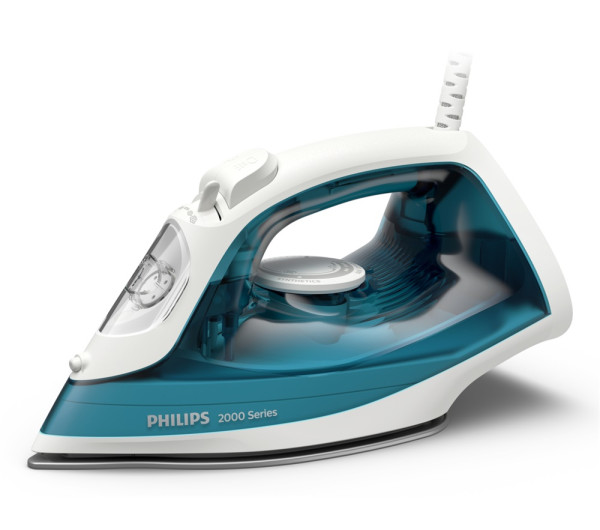 PHILIPS 2000 Series gőzölős vasaló, 2000 W, 25 g/perc folyamatos gőz, 100 g gőzlövet, tapadásmentes talp, 250 ml