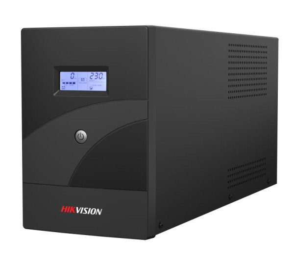 Hikvision DS-UPS3000-R 3000VA/1800W Szünetmentes tápegység, LCD kijelző, 4 db 12V/9Ah beépített akkumulátor, 4db Schuko(DIN)