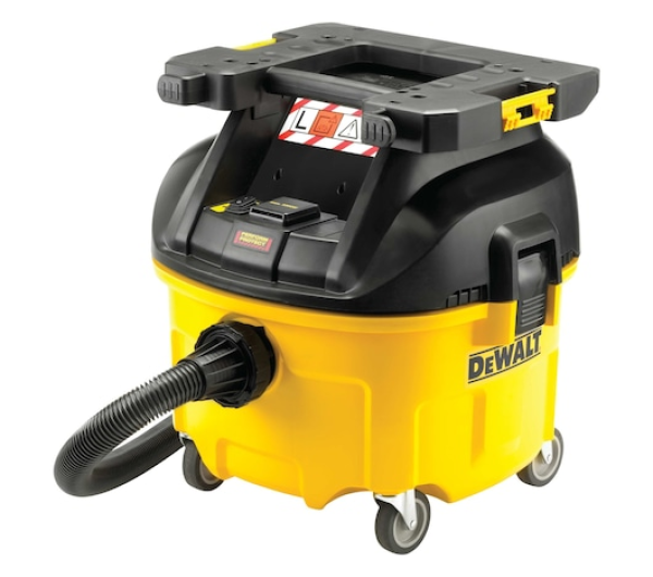DEWALT Porszívó, 30L, 1400W, L osztály, TSTAK, szűrőtisztító, szinkron