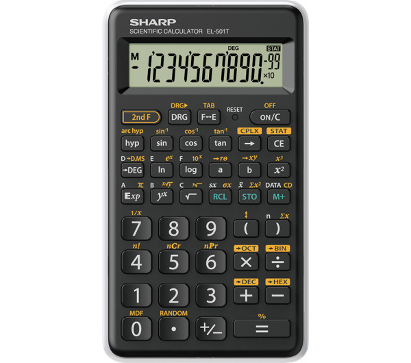 Sharp EL501TBWH számológép Tudományos (Fehér)