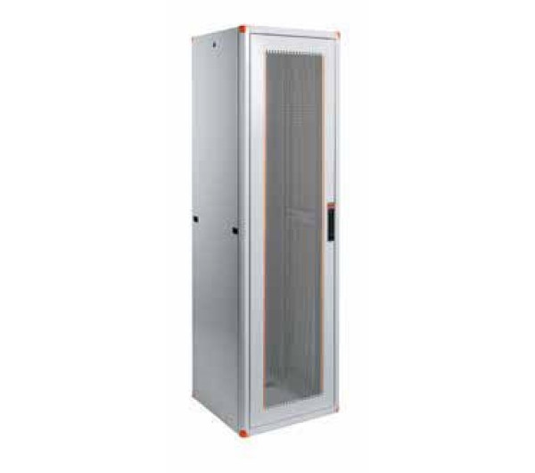 Legrand EVO42U8010DD Evoline 19" 42U SZÉL:800 MÉLY:1000 MAG:1997 MAX:1000kg szimpla 63% perforált első és hátsó ajtós szürke álló szerver szekrény