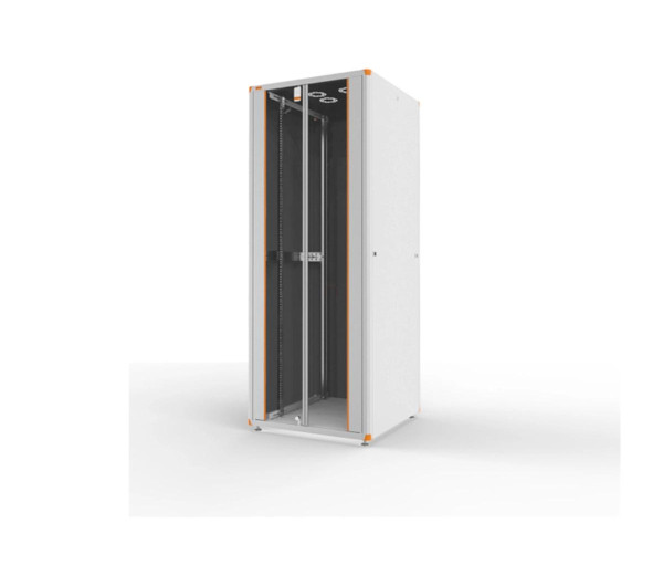 Legrand EVO42U8080 Evoline 19" 42U SZÉL:800 MÉLY:800 MAG:1894 MAX:1000kg dupla biztonsági üvegajtós szürke álló rack szekrény