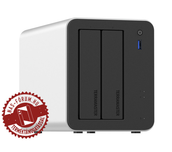 TerraMaster F2-425 Plus N95 (8GB) 2x SSD/HDD lemezes MAX:60TB asztali NAS
