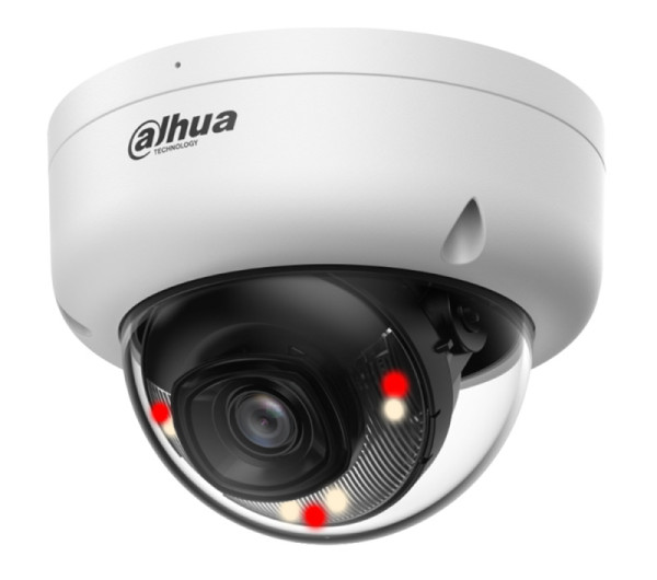 Dahua IPC-HDBW1239E1-A-IL-0280B-S6 2MP, Entry, 2,8mm, IR/LED 30m, FullColor, IK08, Hibrid megvilágítású IP dóm kamera
