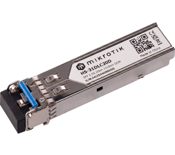 MikroTik HS-31DLC20D 2.5G LC Single Mode 1310nm 20km SFP modul