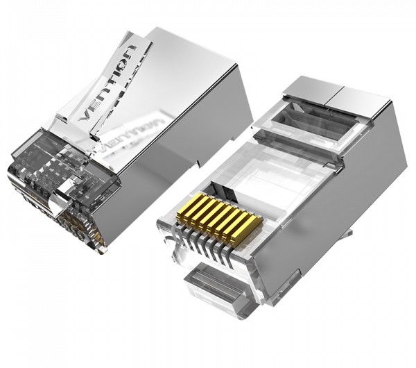 Vention FTP (Cat.6 ,RJ45,átlátszó) 10db, csatlakozó