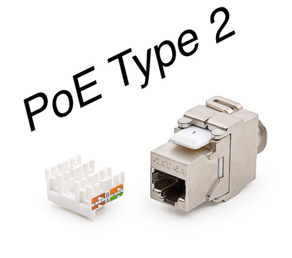KELINE KEJ-CEA-S-10G Cat.6A 10Gigabit PoE Type 2 árnyékolt Keystone Jack