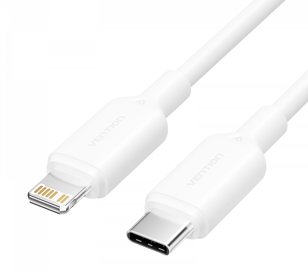 Vention USB-C 2.0 -> Lightning, (3A, fehér) 1m, kábel