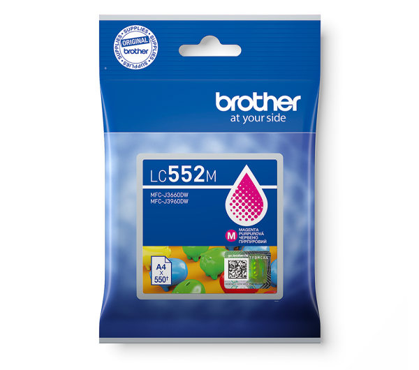 Brother LC552M Tintapatron Magenta 7,2 ml 550 oldal kapacitás