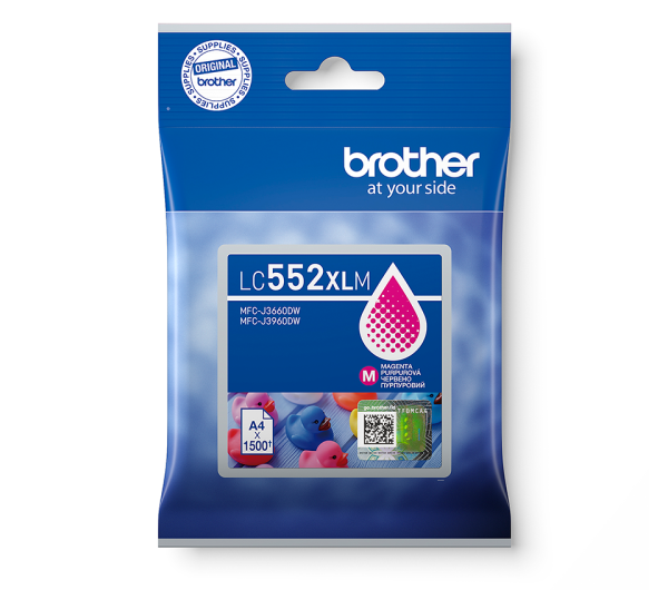 Brother LC552XLM Tintapatron Magenta 16,5 ml 1.500 oldal kapacitás