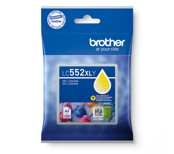 Brother LC552XLY Tintapatron Yellow 16,5 ml 1.500 oldal kapacitás