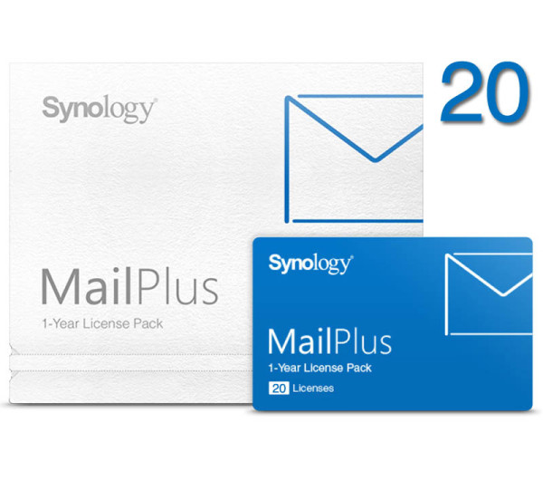 Synology MailPlus 1év/20 email-fiókhoz license pack