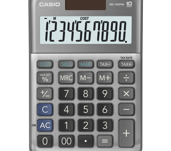 Casio MS 100 FM fekete asztali számológép