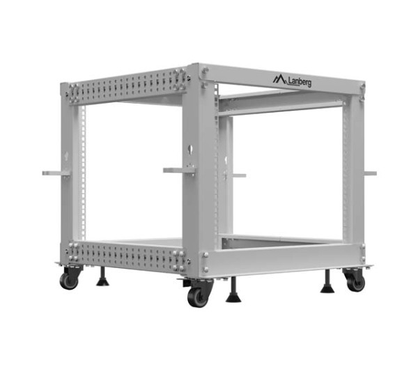 Lanberg OR01-6109-S 19" 9U SZÉL:600mm MÉLY:600-1100mm MAG:577mm lapraszerelt szürke állítható rack keret