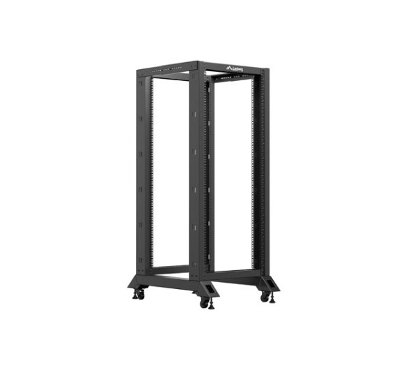 Lanberg OR01-6827-B 19" 27U SZÉL:600mm MÉLY:800mm MAG:1472mm lapraszerelt fekete rack keret