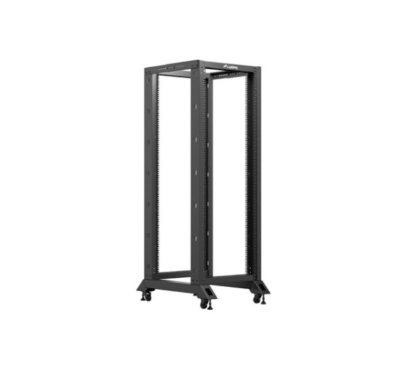 Lanberg OR01-6832-B 19" 32U SZÉL:600mm MÉLY:800mm MAG:1694mm lapraszerelt fekete rack keret