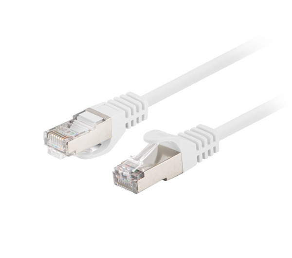Lanberg PCF6-10CC-0025-W Cat.6 F/UTP PVC CCA AWG26 árnyékolt fehér patch kábel 0,25m