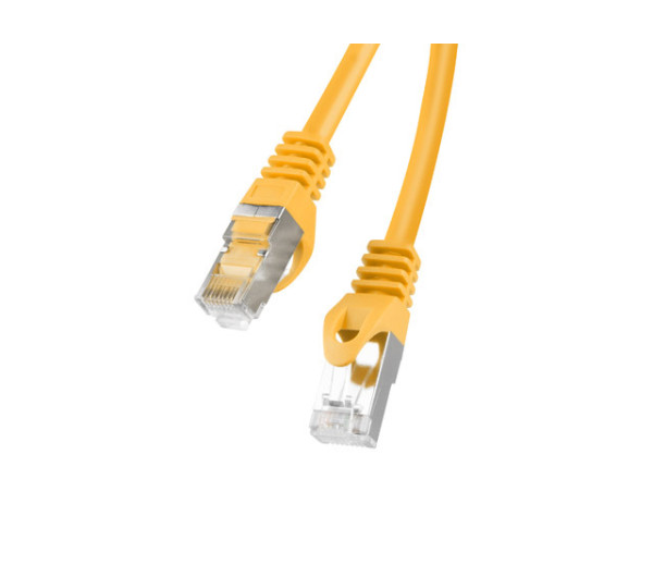 Lanberg PCF6-10CC-0100-Y Cat.6 F/UTP PVC CCA AWG26 árnyékolt narancs patch kábel 1m