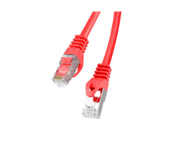 Lanberg PCF6-10CC-0300-R Cat.6 F/UTP PVC CCA AWG26 árnyékolt piros patch kábel 3m