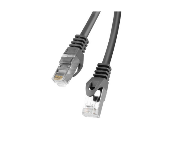 Lanberg PCF6-10CC-1000-BK Cat.6 F/UTP PVC CCA AWG26 árnyékolt fekete patch kábel 10m