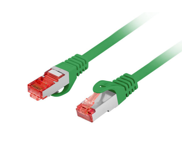 Lanberg PCF6-10CU-0100-G Cat.6 S/FTP LSZH CU AWG26 árnyékolt zöld patch kábel 1m