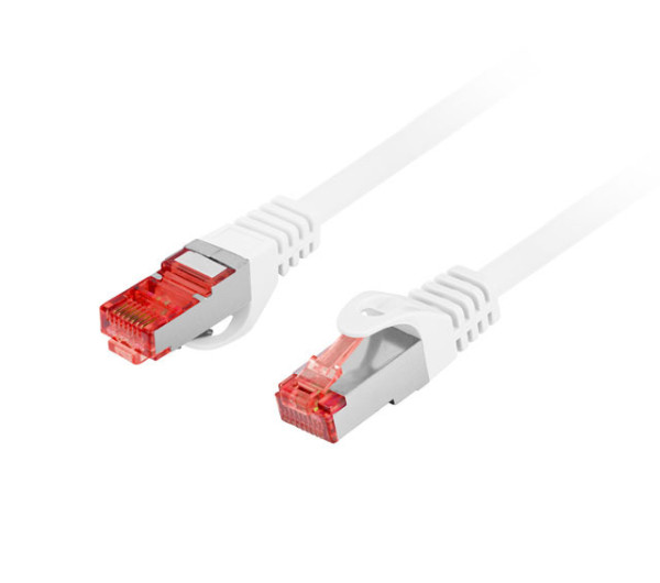 Lanberg PCF6-10CU-2000-W Cat.6 S/FTP LSZH CU AWG27 árnyékolt fehér patch kábel 20m
