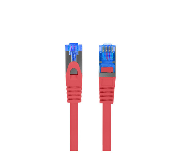 Lanberg PCF6A-10CC-0200-R Cat.6A S/FTP LSZH CCA AWG26 árnyékolt piros patch kábel 2m