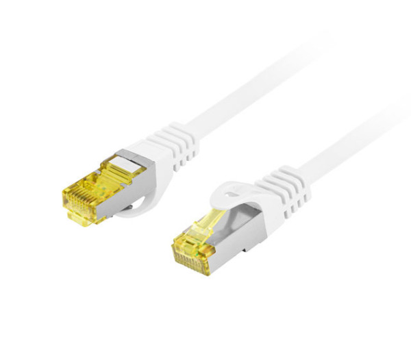 Lanberg PCF6A-10CU-1000-W Cat.6A S/FTP LSZH CU AWG27 árnyékolt fehér patch kábel 10m