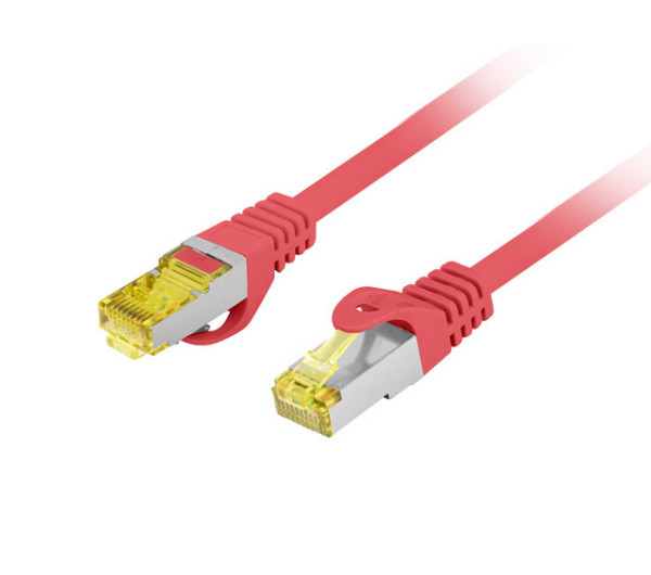 Lanberg PCF6A-10CU-2000-R Cat.6A S/FTP LSZH CU AWG27 árnyékolt piros patch kábel 20m