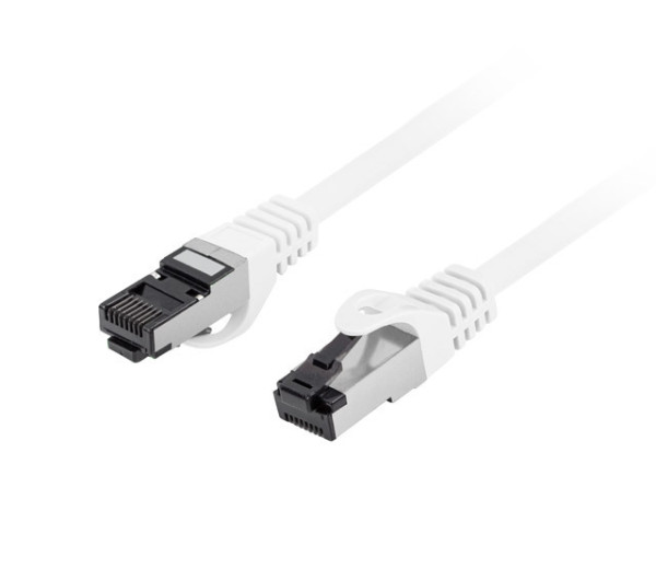 Lanberg PCF8-10CU-0200-W Cat.8.1 S/FTP LSZH CU AWG26 árnyékolt fehér patch kábel 2m