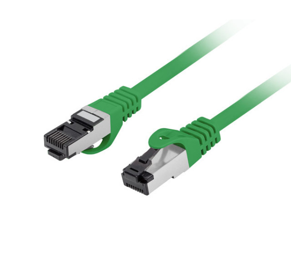 Lanberg PCF8-10CU-0300-G Cat.8.1 S/FTP LSZH CU AWG26 árnyékolt zöld patch kábel 3m