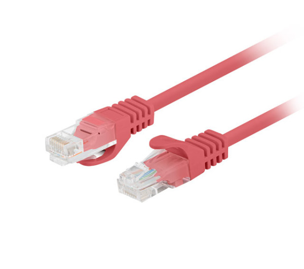 Lanberg PCU5-20CC-0300-R Cat.5e UTP PVC CCA AWG26 árnyékolatlan piros patch kábel 3m 10db/csomag
