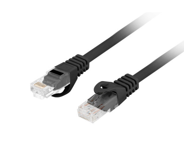 Lanberg PCU6-10CU-0050-BK Cat.6 UTP LSZH CU AWG26 árnyékolatlan fekete patch kábel 0,5m