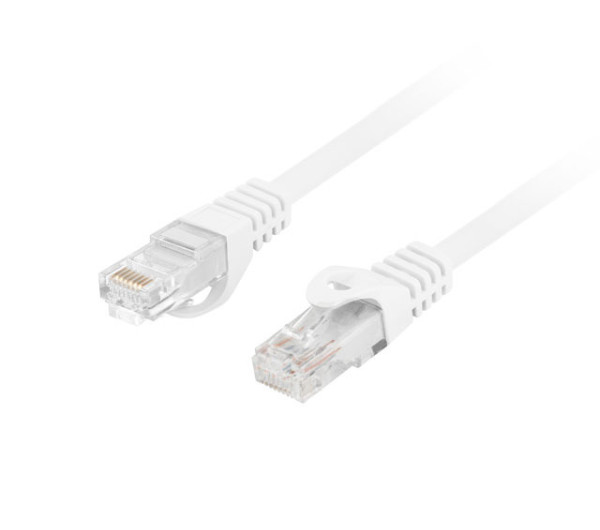 Lanberg PCU6-10CU-0050-W Cat.6 UTP LSZH CU AWG26 árnyékolatlan fehér patch kábel 0,5m