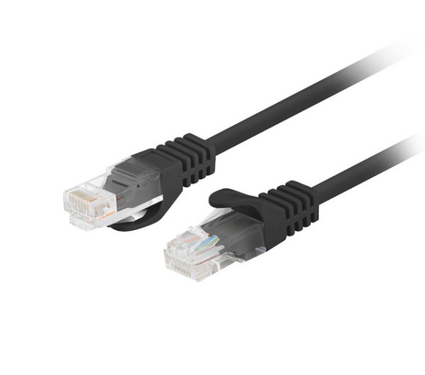 Lanberg PCU6-20CC-0050-BK Cat.6 UTP PVC CCA AWG26 árnyékolatlan fekete patch kábel 0,5m 10db/csomag