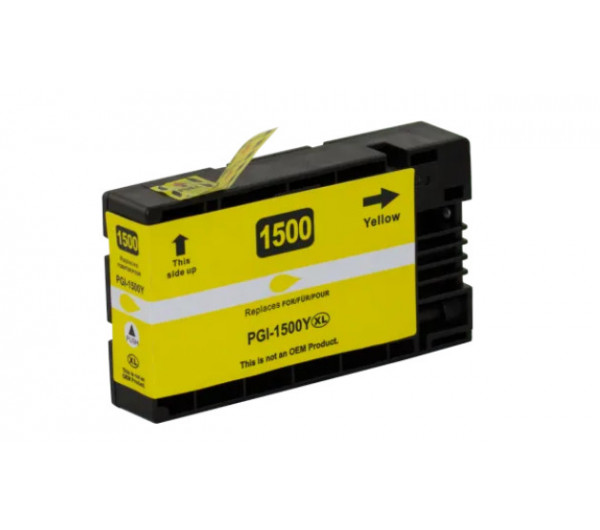 Utángyártott CANON PGI1500XL Tintapatron Yellow WHITE BOX