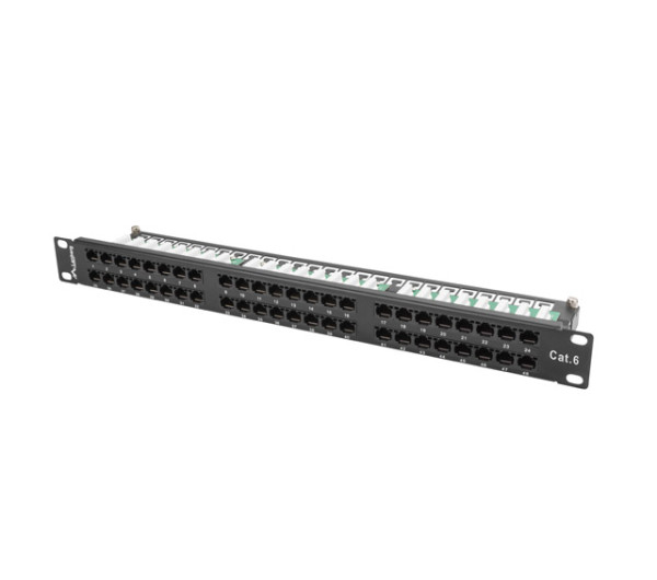 Lanberg PPU6-1048-B 19 1U Cat.6 UTP 48port árnyékolatlan fekete patch panel