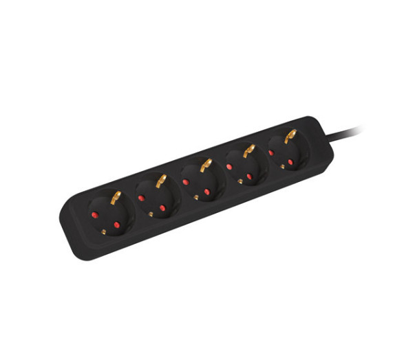 Lanberg PS0-05F-0150-BK 5x Schuko aljzat 10A 1.5m fekete elosztósor