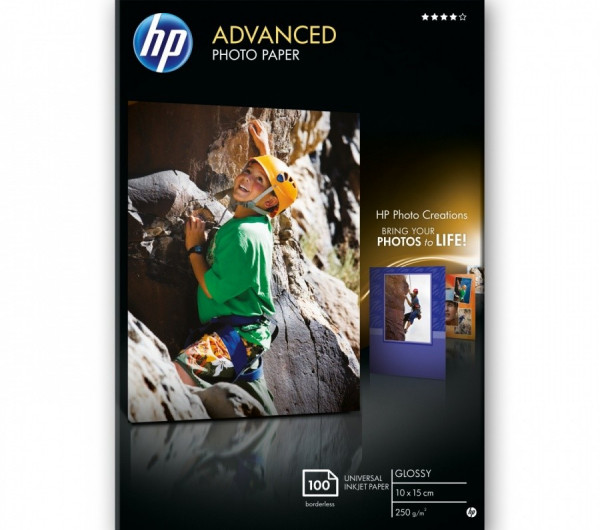 HP 10x15 Fényes Fotópapír 100lap 250g (Eredeti)